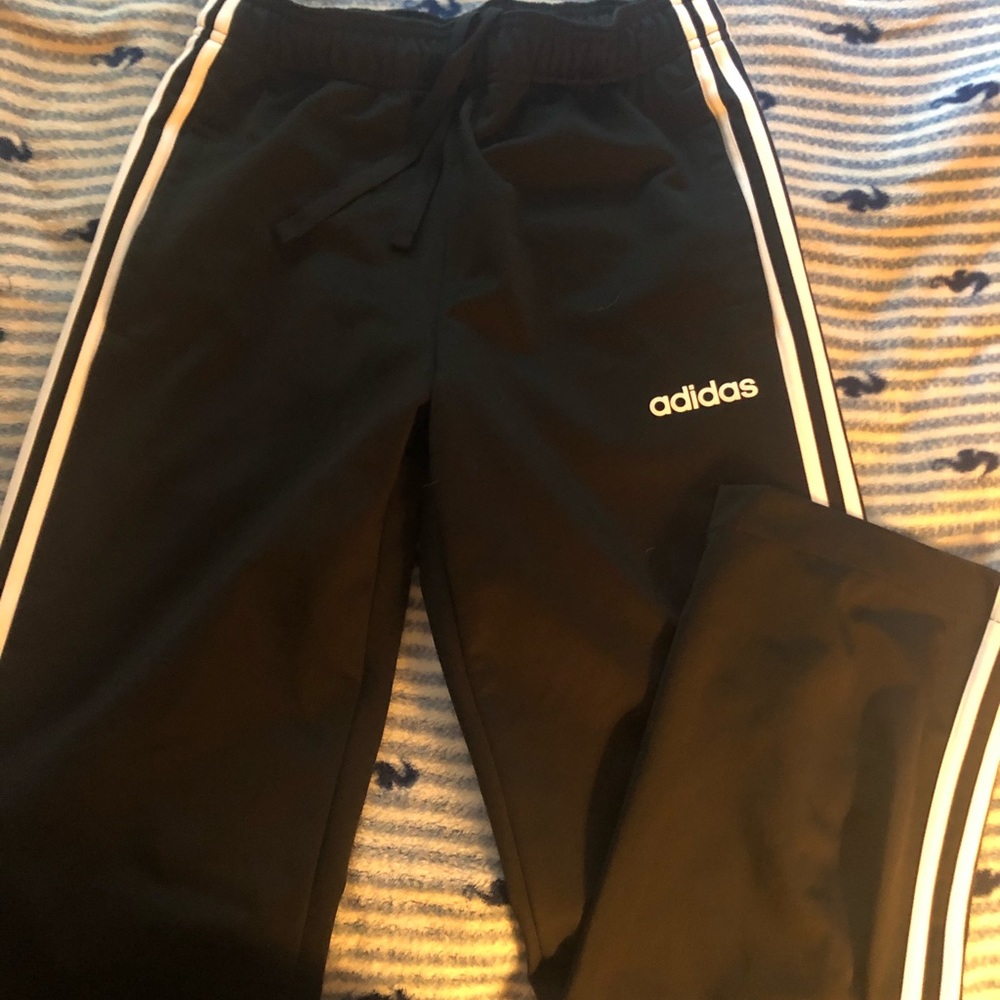 Adidas ladies sweatpants.  Black. Nylon